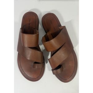 Free People Abilene Leather Toe Loop Slide Sandals Size 7
